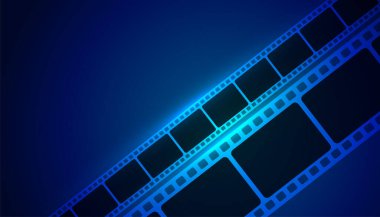 film şeridi mavi arkaplan