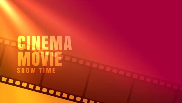 Cine Película Showtime Con Película Tira Fondo — Vector de stock