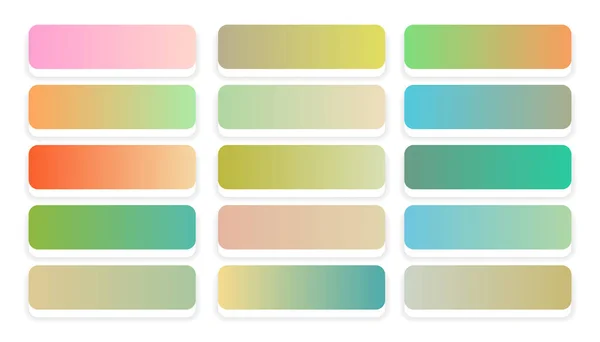 Gradientes Colores Pastel Suave Gran Conjunto — Vector de stock