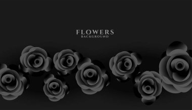 Koyu arkaplanda siyah gül