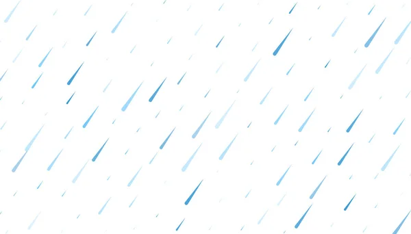 Regen Mit Fallenden Wassertropfen Auf Weißem Hintergrund — Stockvektor