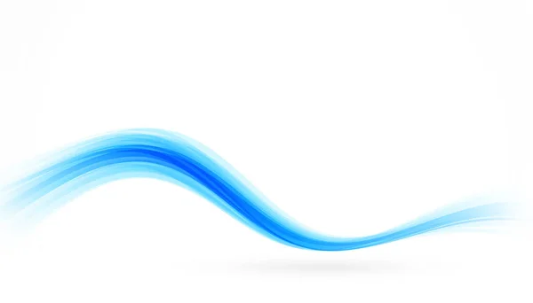 Pulito Blu Liscia Curva Onda Sfondo — Vettoriale Stock