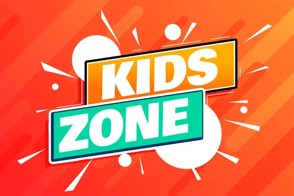 Kids Zone Party Hintergrund Design — Stockvektor