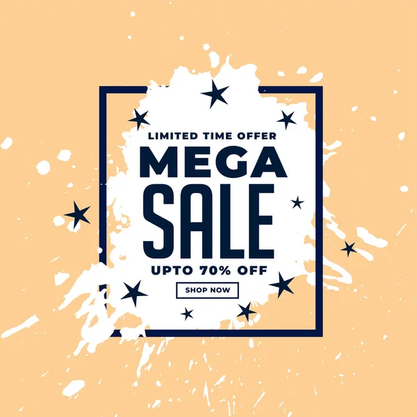 Mega Sale Werbebanner Design — Stockvektor