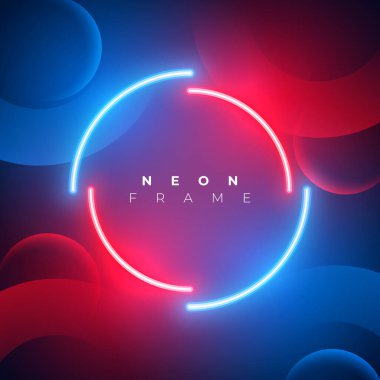 red and blue glowing led lines background design vector