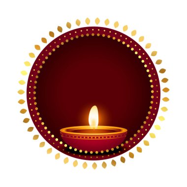ethnic glowing diya background for diwali celebration vector