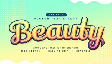 editable beauty text effect style vector