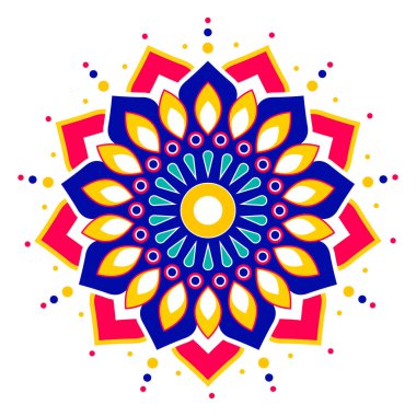 mandala style circular rangoli pattern background vector