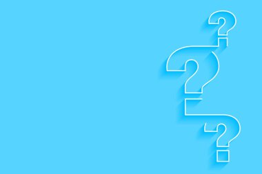 line style question mark symbol with text space vector