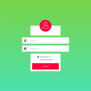 Web erişim vektörü için modern imzalama uygulama formu şablonu