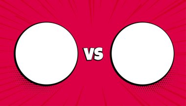 Boş çerçeve vektörüyle düello boks karşılaşması sancağına karşı