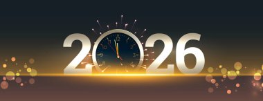 Copyspace vektörlü 2026 gümüş metin yeni yıl duvar kağıdı