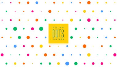 Renkli yuvarlak polka noktalar baskı vektörü için doku kağıdı