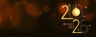 Bokeh etkisi vektörlü 2026 yeni yıl değerli duvar kağıdı