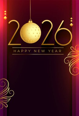 2026 Yeni Yıl Asılabilir Vektörlü Poster