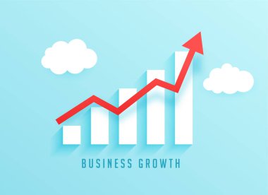 Artan ok vektörü ile kurumsal ilerleme şeması