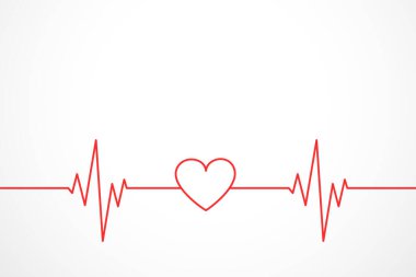 kırmızı kalp atışı kardiyo nabız arkaplan vektörü