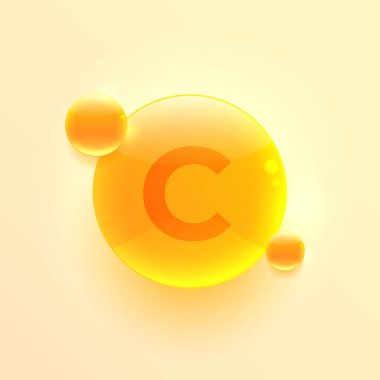 Doğal vitamin c sıvı mineral arkaplan tasarım vektörü