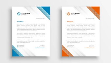 Resmi sunum vektörü için iki profesyonel a4 antetli şablon koleksiyonu