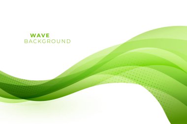 Zarif yeşil dalgalı şekil arkaplan tasarım vektörü