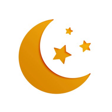 kağıt kesim biçimi altın bulut ve beyaz arkaplan vektörü üzerinde yıldızlar