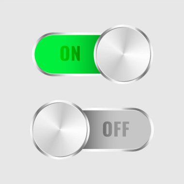 mobil uygulama vektörü için etkin ve pasif kaydırma düğmesini aç