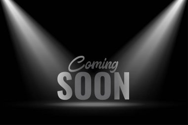 Spot ışığı etki vektörüyle yakında karanlık arkaplan geliyor