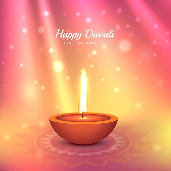 Beautiful indian diwali festival greeting design — Stock Vector