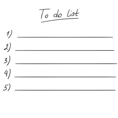 Sketch To Do List clipart