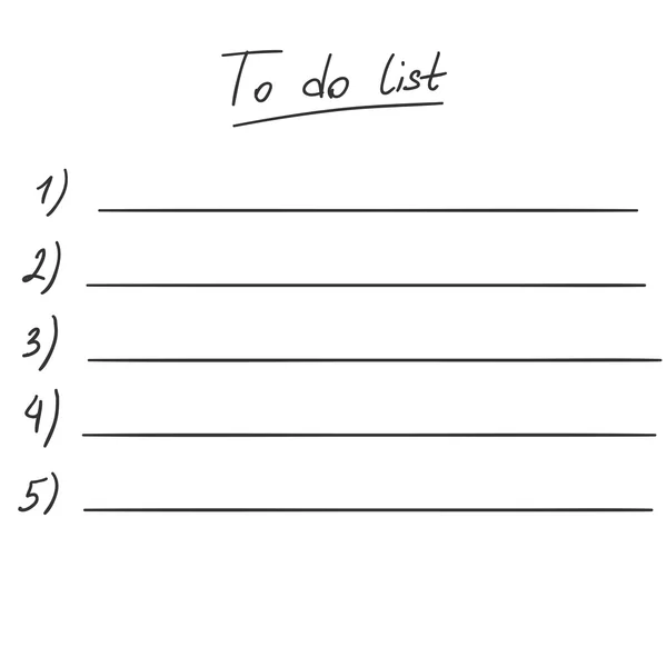 Sketch To Do List — Stock Vector