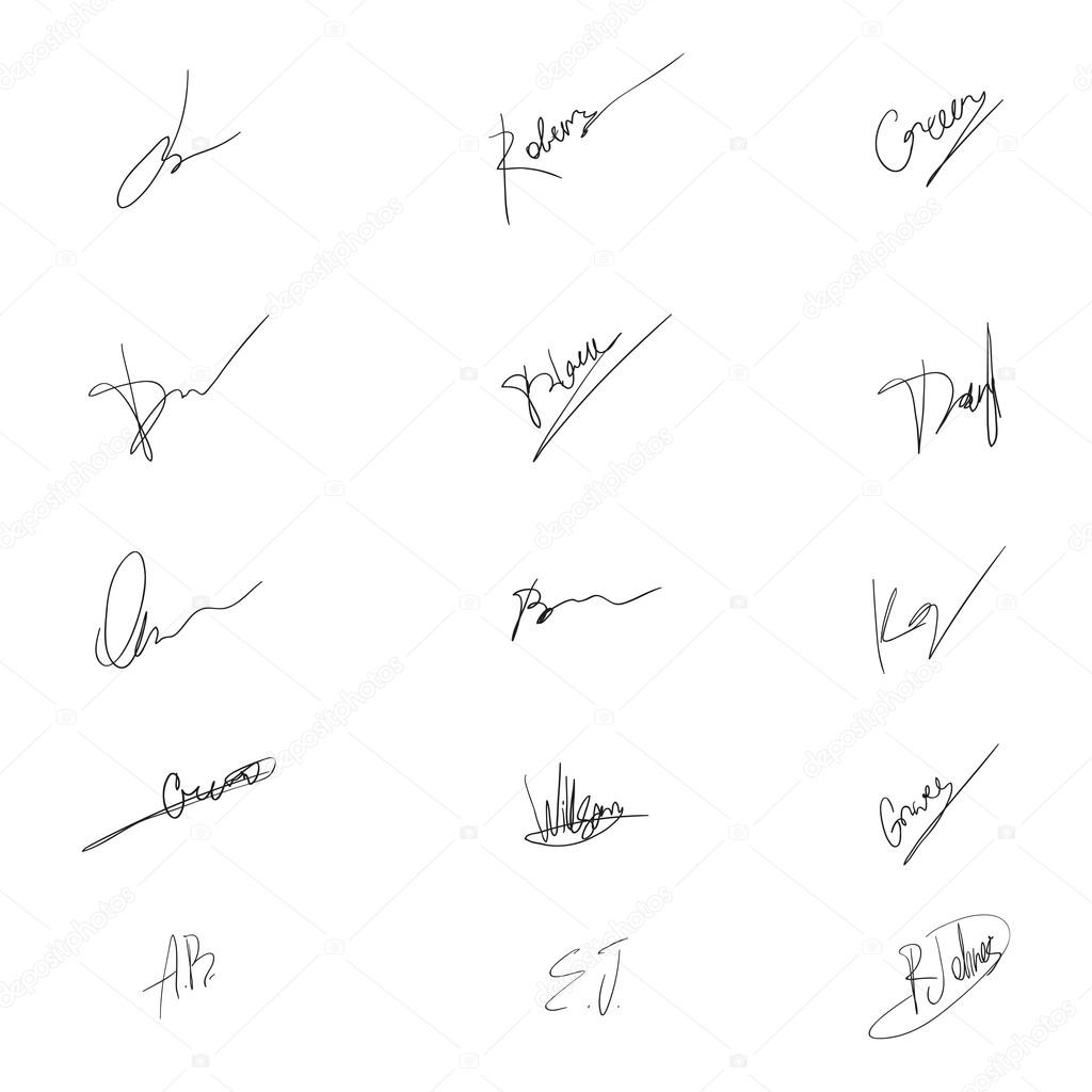 Personal Handwritten Signatures