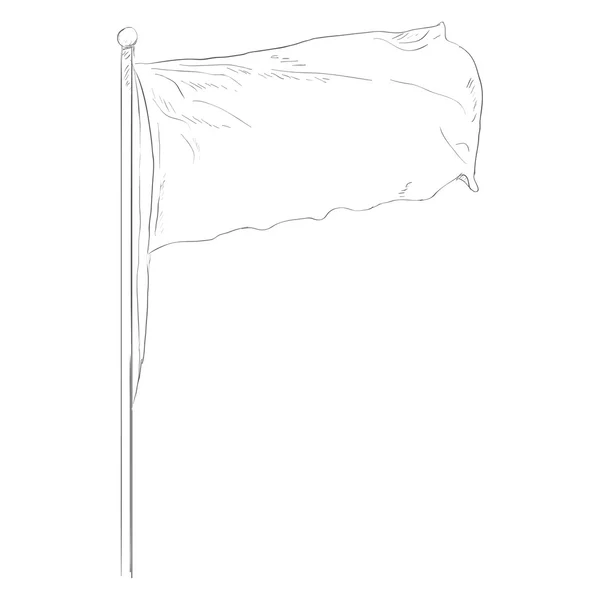 Bandera única en el viento — Archivo Imágenes Vectoriales