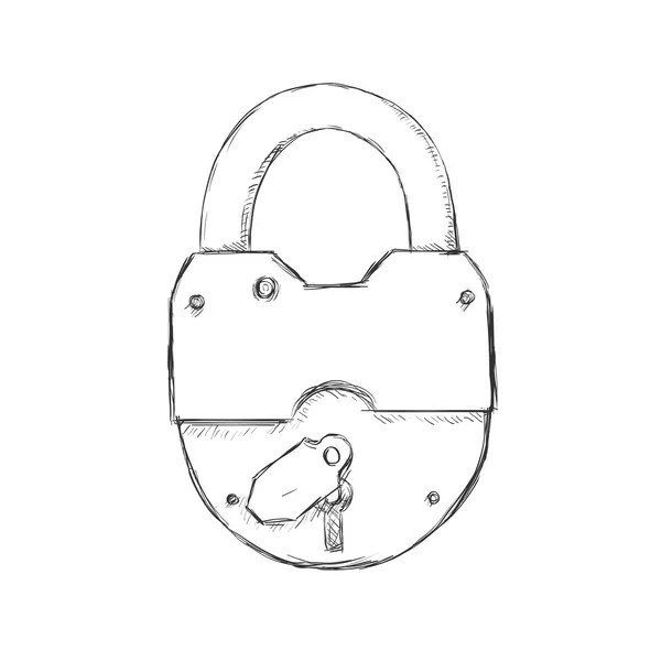 Cadenas croquis simple — Image vectorielle