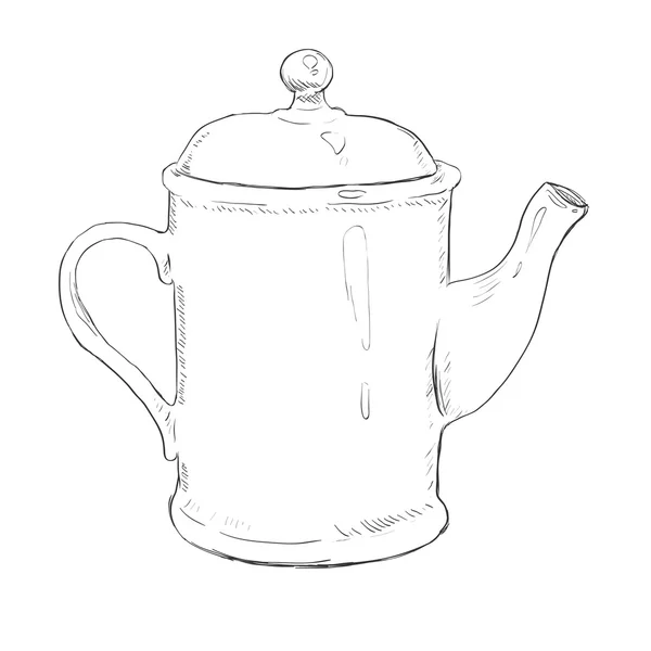 Чайник для рисования — стоковый вектор
