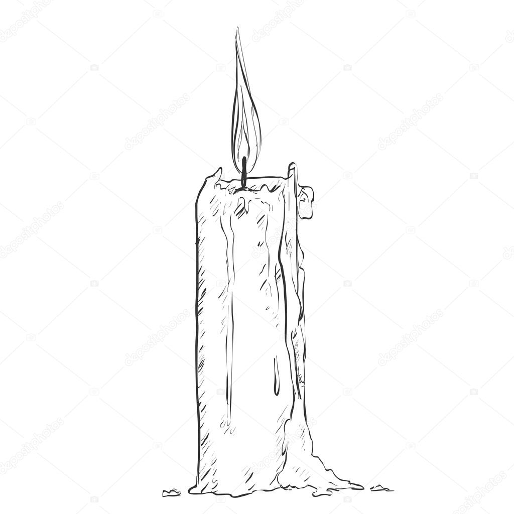 Sketch Single Candle