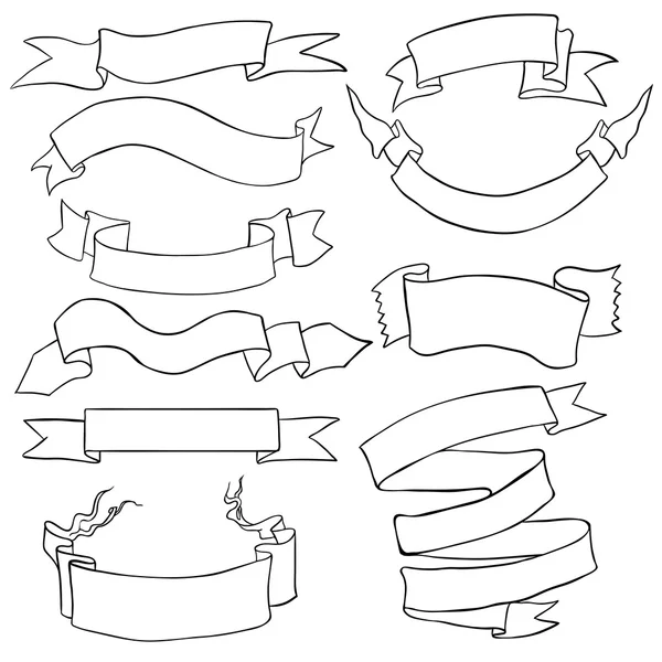 Ensemble de rubans d'art — Image vectorielle