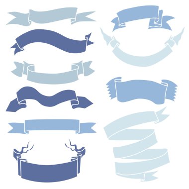 Set of  Different Ribbons clipart