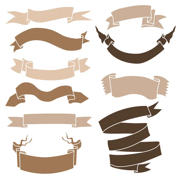 Set of  Different Ribbons — Stock Vector