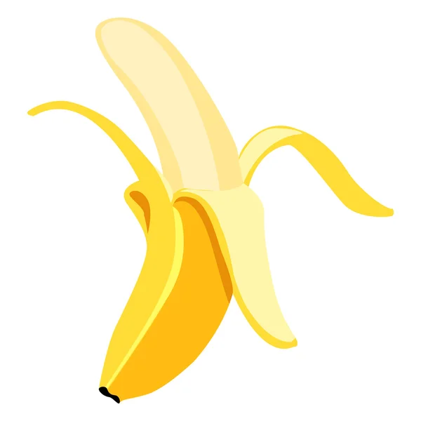 Banane pelée de bande dessinée simple — Image vectorielle