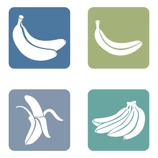 Conjunto de iconos de banana — Vector de stock