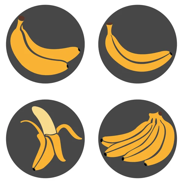 Set van banaan pictogrammen — Stockvector