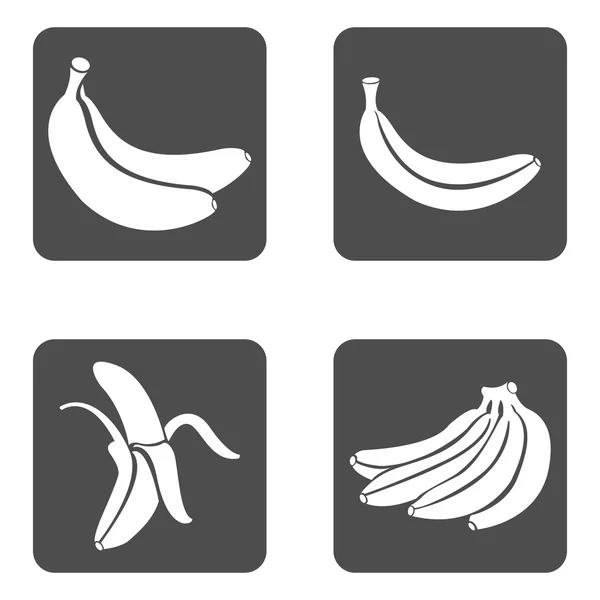 Sada ikon, banán — Stockový vektor
