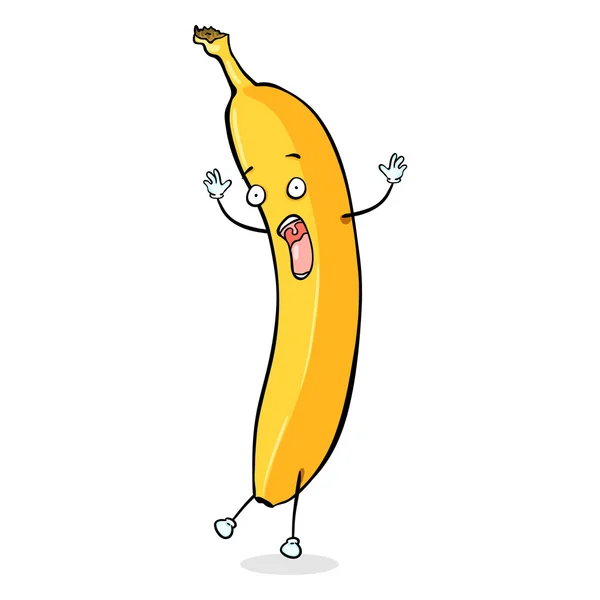 Personagem de banana muscular — Vetor de Stock