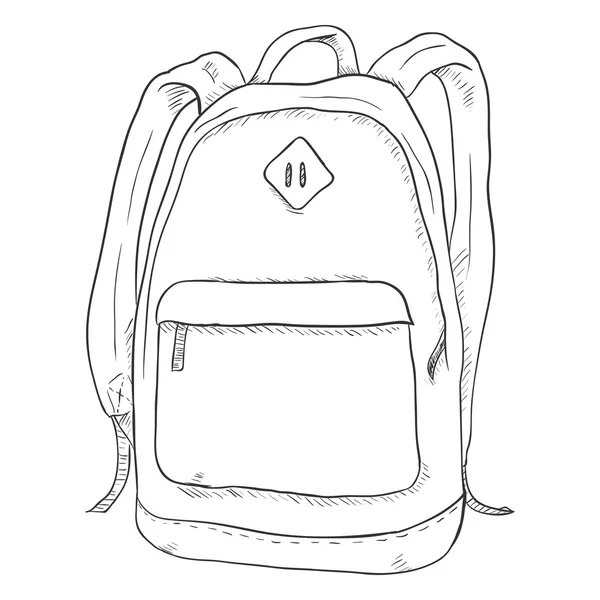 Sketch Casual Backpack — Stock Vector