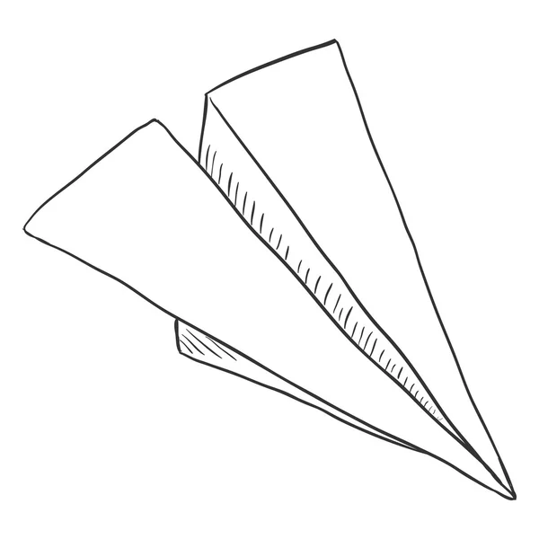 Skiss Paper Plane — Stock vektor