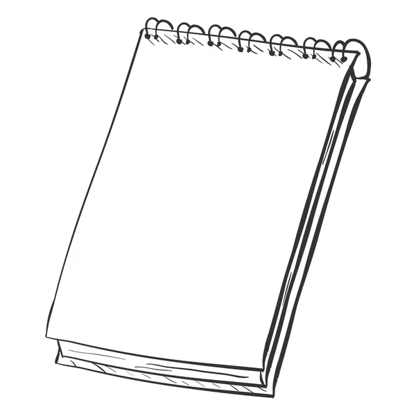 Skiss Spiral Notebook — Stock vektor