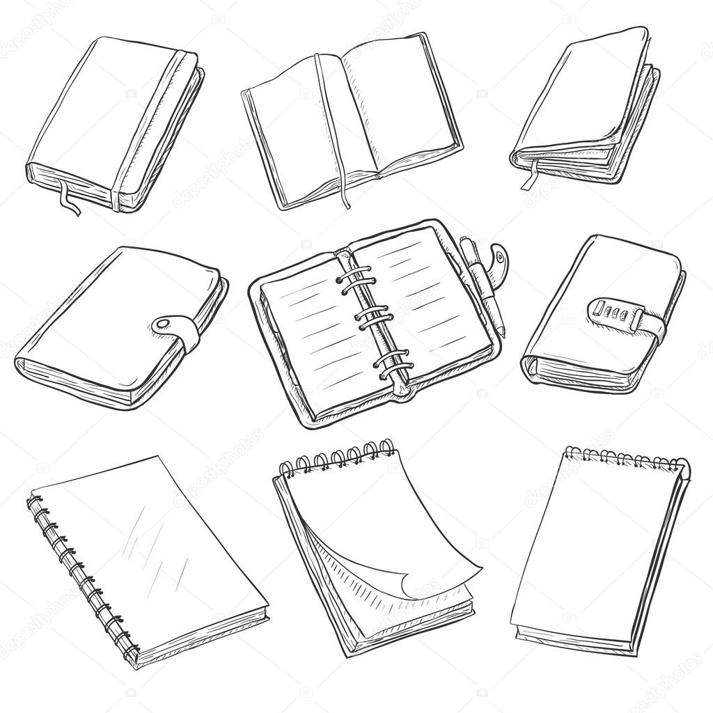 Set of Sketch Notebooks Stock Vector Image by ©nikiteev 112941578