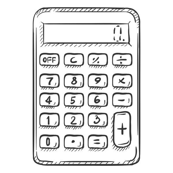 Calculadora de esboço único —  Vetores de Stock