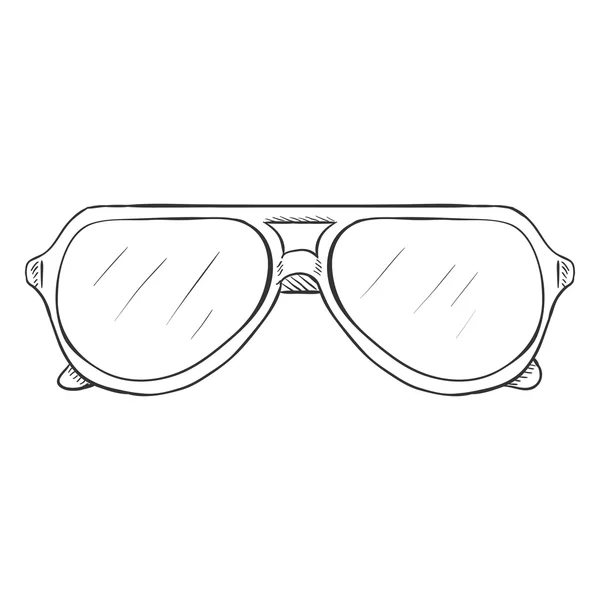 Single Sketch Glasses — Stock Vector