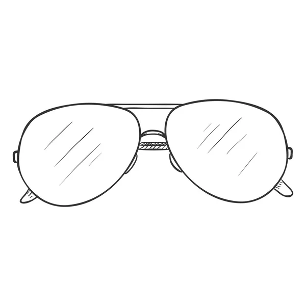 Single Sketch Glasses — Stock Vector